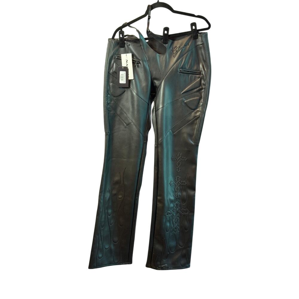$169 Sold Out Namilia Hollywood Asymmetric Moto Trousers Black XL NWT